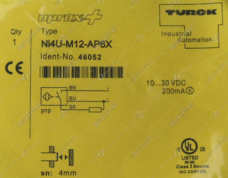 Датчик, Ni4u-M12-AP6X