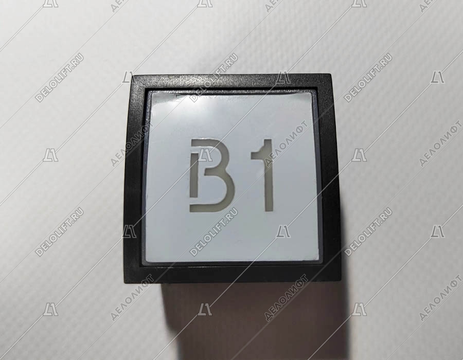 Кнопка вызова/приказа, STEP, -1 этаж, красная подсветка