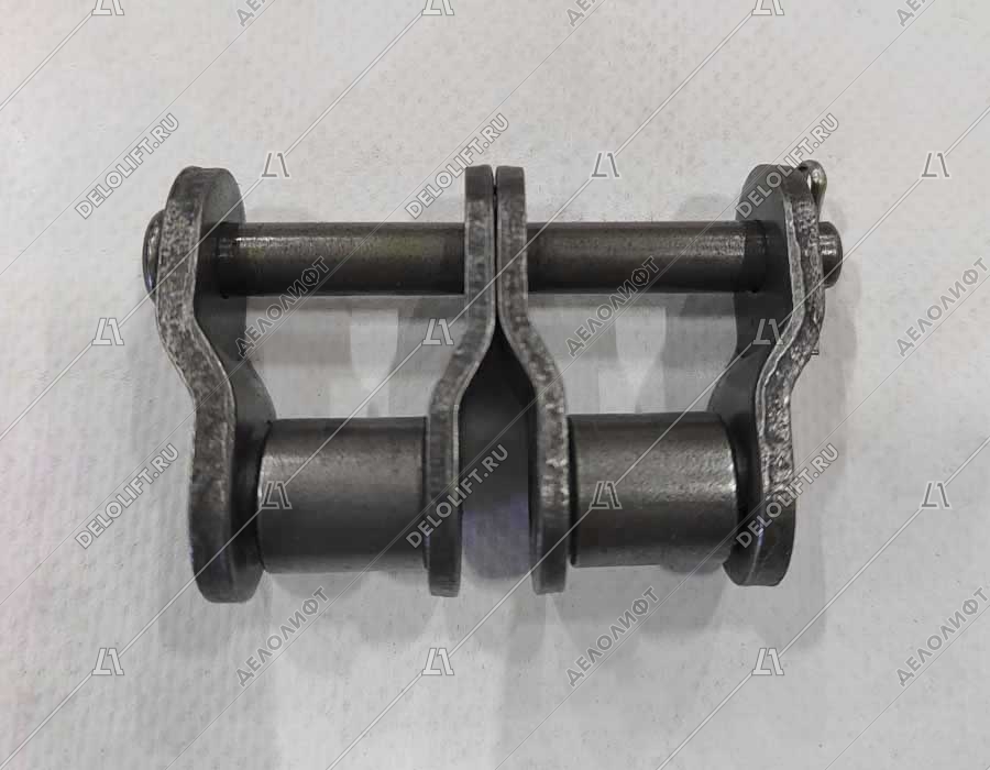 Соединительное звено, двухрядной цепи привода поручня эскалатора, шаг - 25,4 мм, тип B, усиленное (HY)