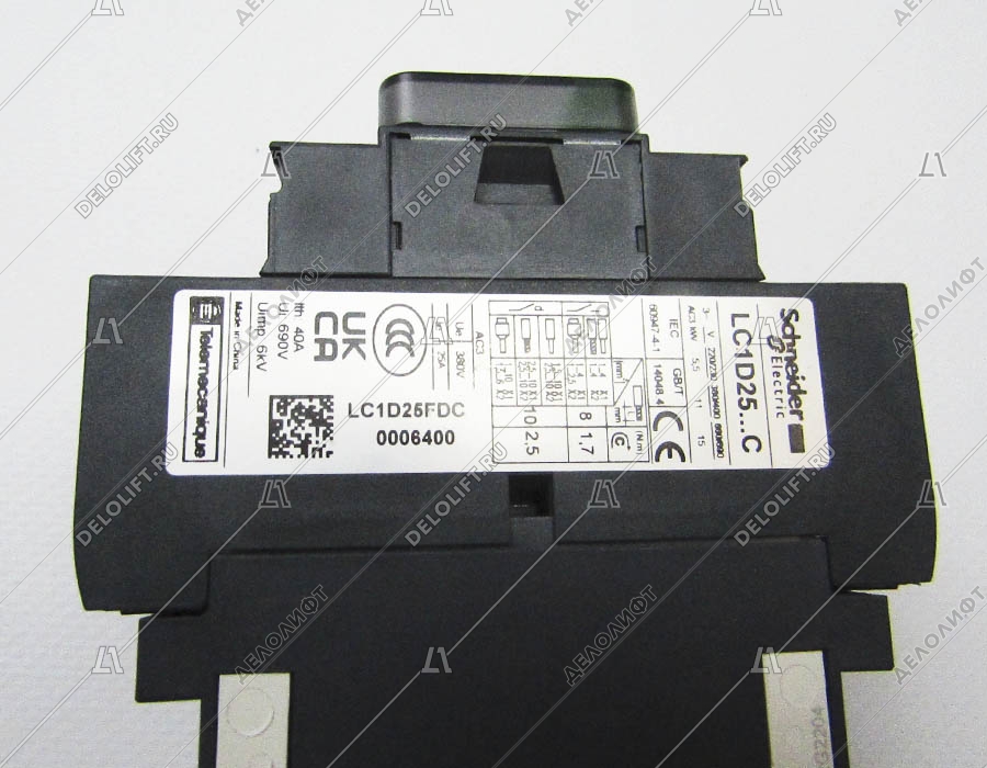 Контактор, LC1D25FD, 25A, 1НО+1НЗ, 110VDC