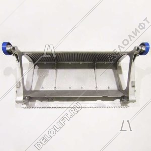 Ступень эскалатора, 798 мм, ECO, диаметр ролика - 75 мм, алюминий, окрашенная (серебро), без демаркации