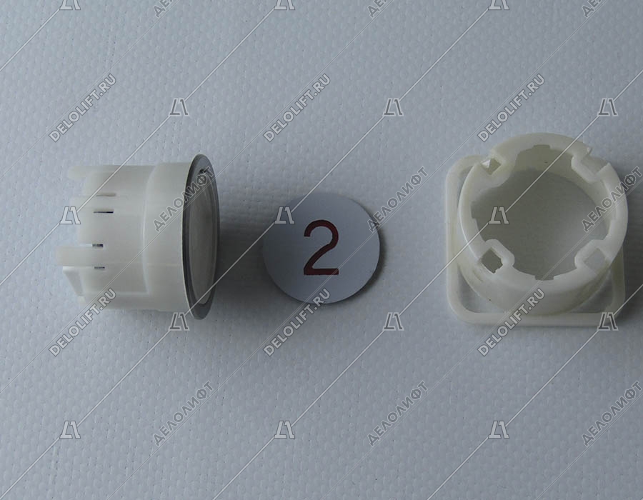 Кнопка, BA213, 2 этаж, круглая, красная индикация