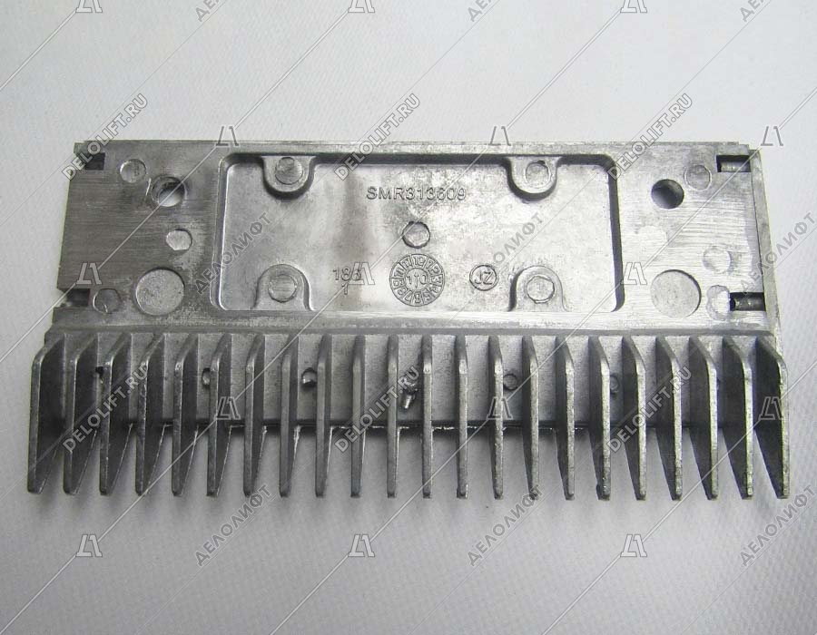 Гребенка входной площадки, 22 зубца, 200x107 мм, правая, алюминий