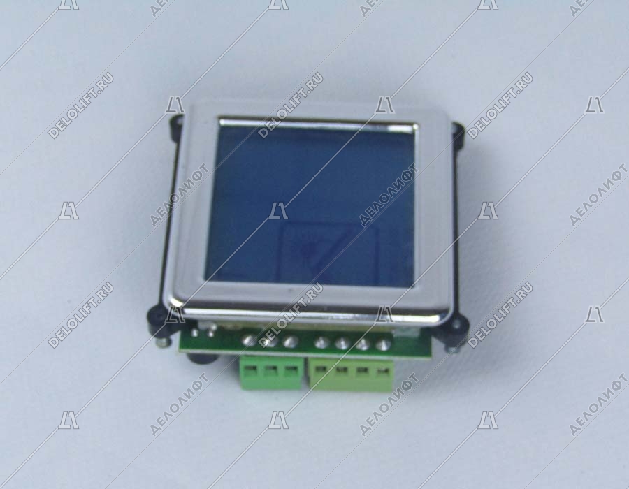 Индикатор, УЛ/УКЛ, LCD2001, синий фон, в сборе с рамкой