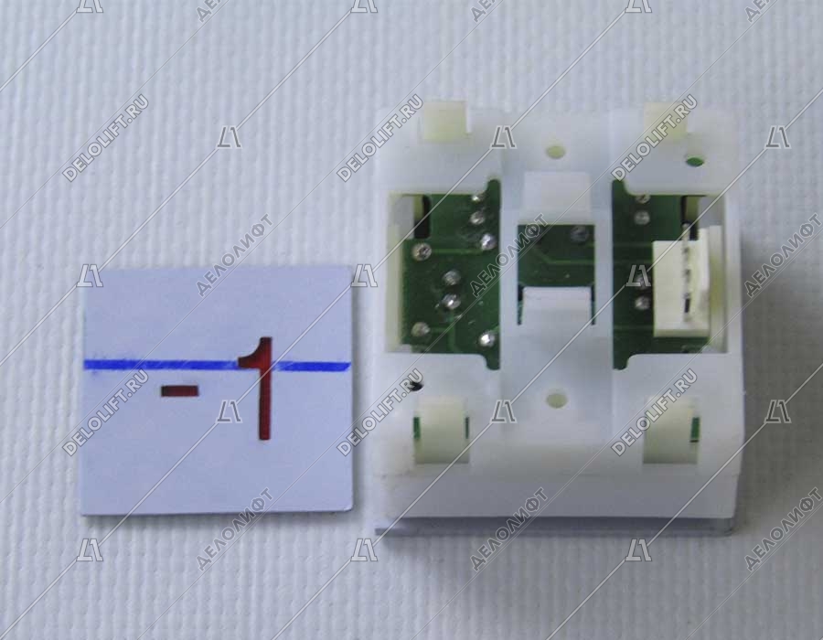 Кнопка вызова/приказа, тип KT40 STEP C, 40х40 мм, -1 этаж, красная подсветка