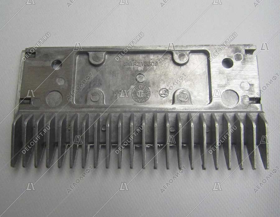 Гребенка входной площадки, 22 зубца, 200x107 мм, левая, алюминий