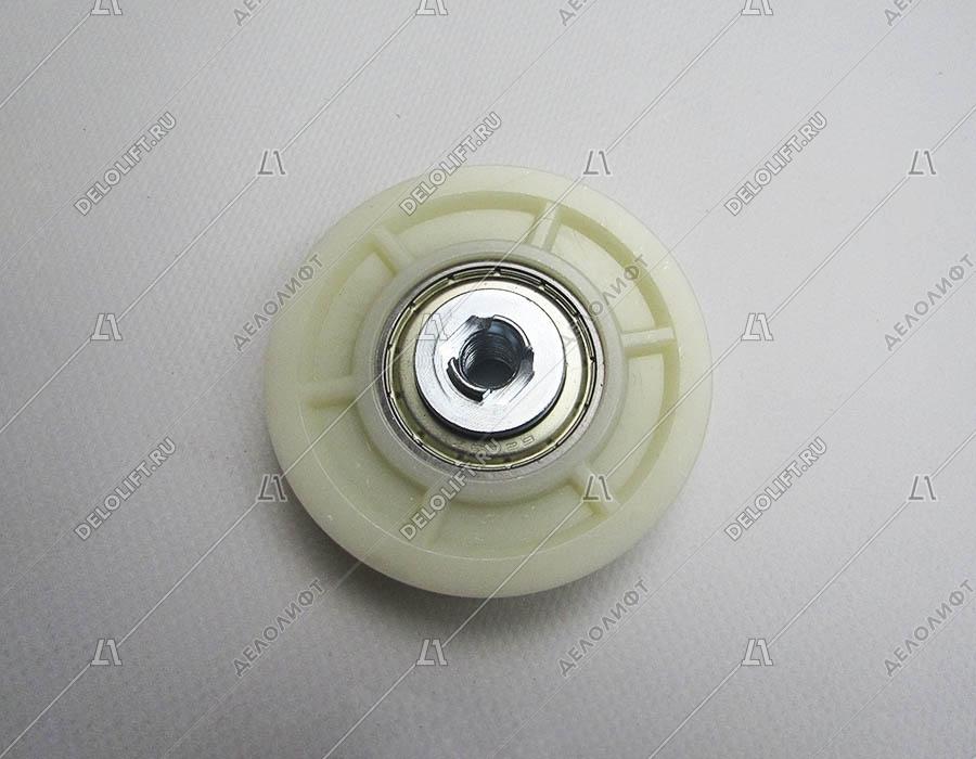 Ролик каретки дверей кабины/шахты, D - 74 мм, d - 64 мм, толщина 16 мм, подшипник 6203Z (отверстие М10)