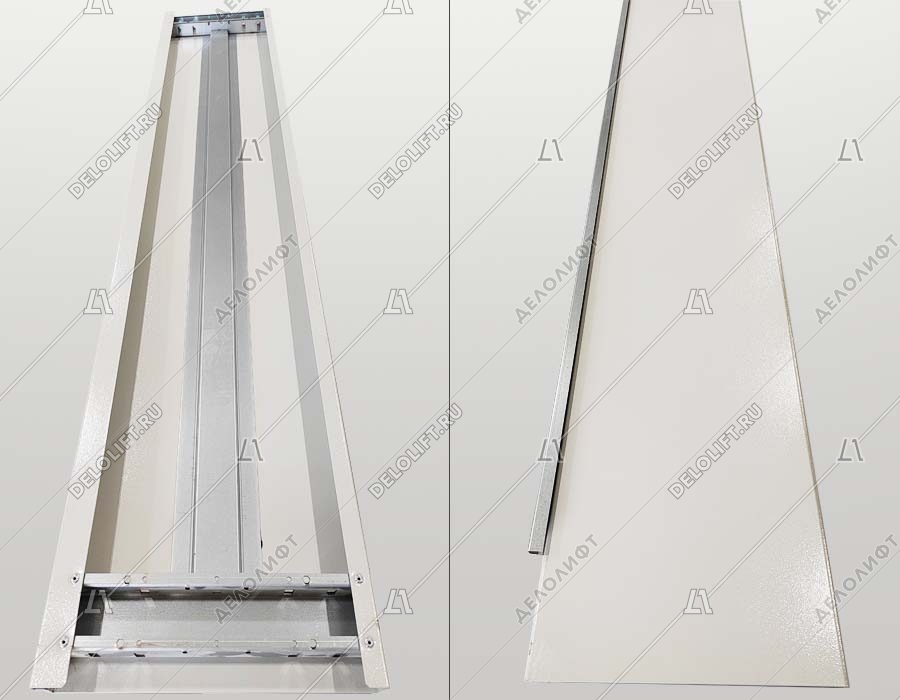 Дверь этажная лифта, 700x2000 мм, E30, RAL7035, в сборе