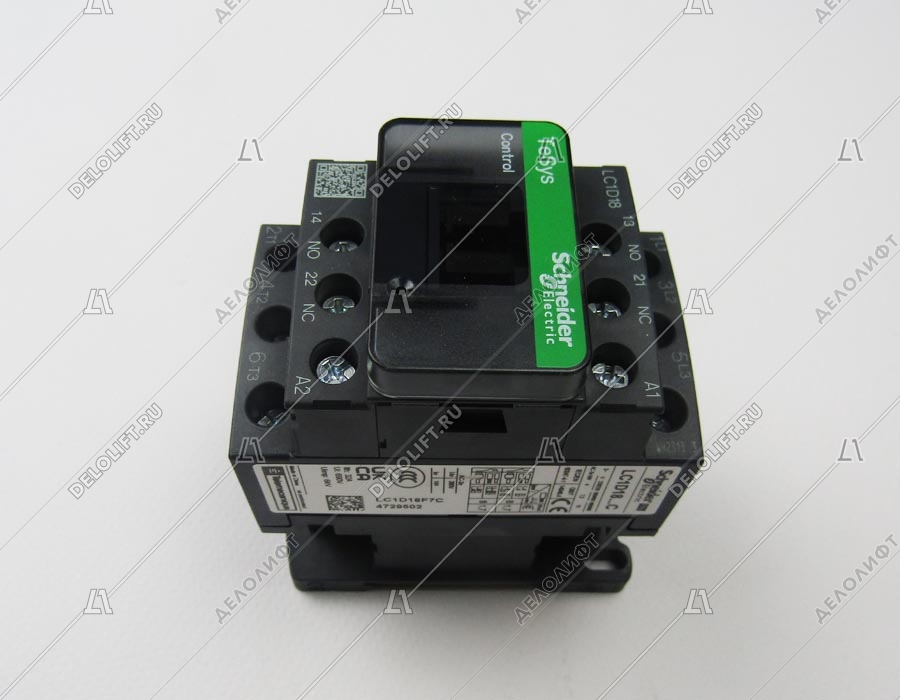Контактор, LC1D18, TeSys, 3P, 18A, 110VAC, 1НЗ+1НО