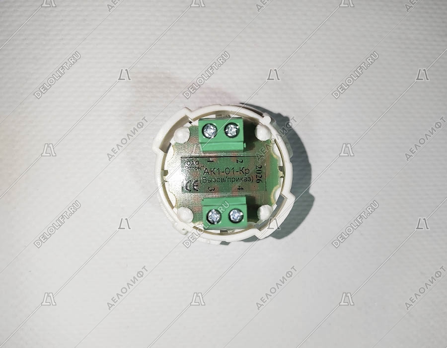 Кнопка вызова/приказа, тип АК1-01-Кр, 21 этаж, с кодом Брайля, красная подсветка