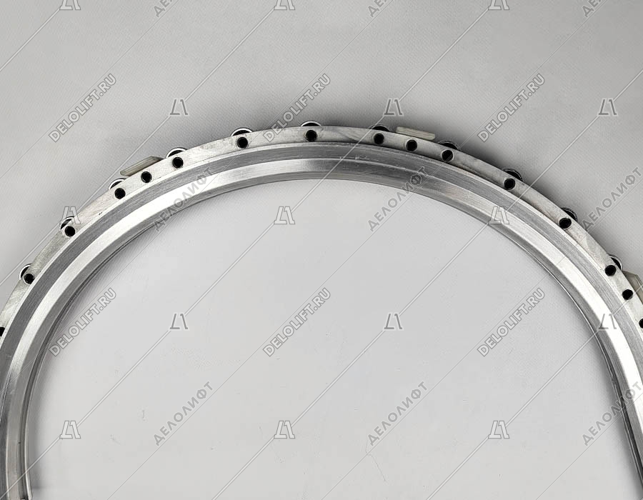 Алюминиевая основа огибающего участка, 506NCE, в сборе с роликами 17 штук, для балюстрады H - 1000 мм