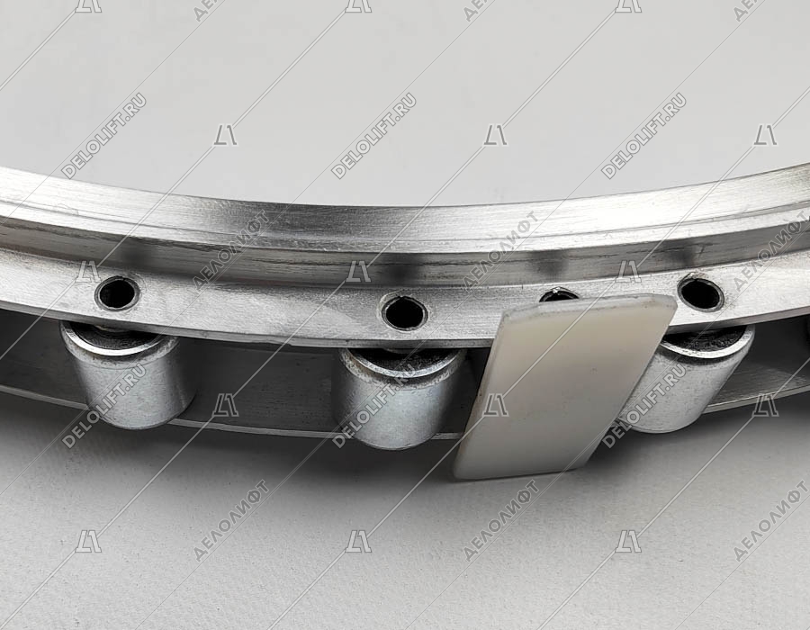 Алюминиевая основа огибающего участка, 506NCE, в сборе с роликами 17 штук, для балюстрады H - 1000 мм