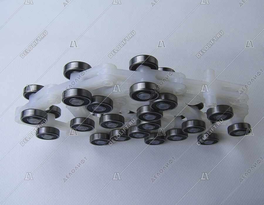 Цепь отклоняющая/огибающая/обводная, 19 звеньев, одинарная вилка