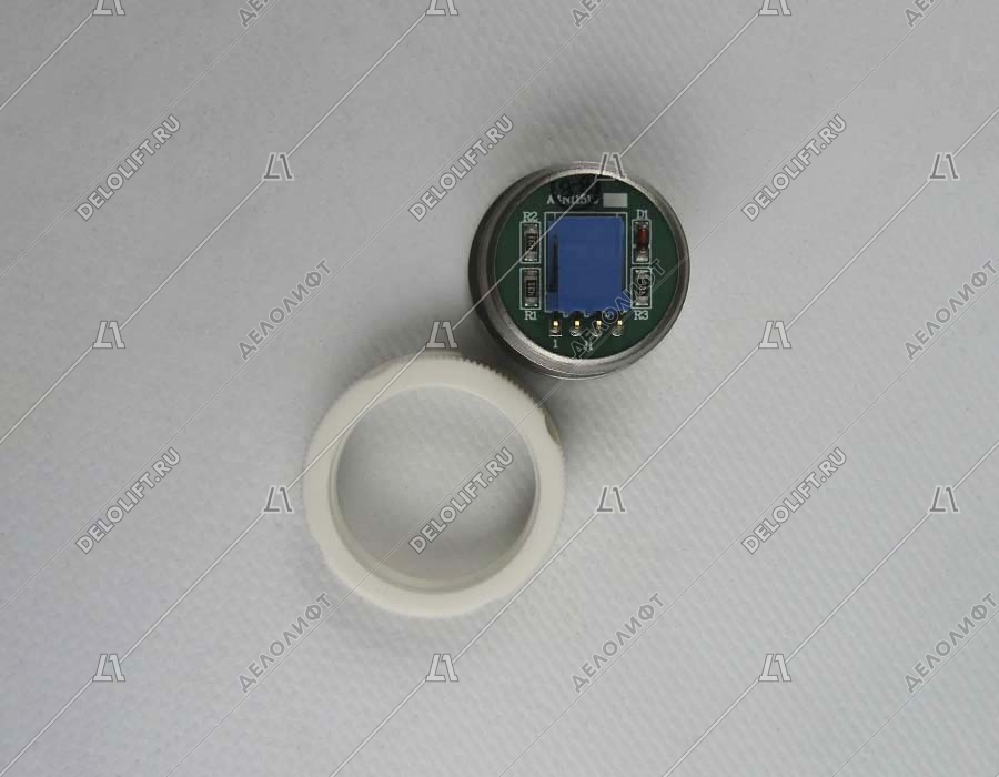 Кнопка вызова/приказа, L302, антивандальная, синяя подсветка (разъем AMP)