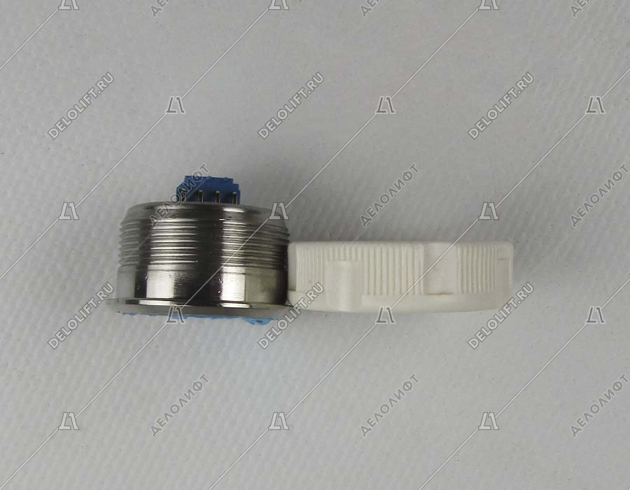 Кнопка вызова/приказа, L302, антивандальная, синяя подсветка (разъем AMP)