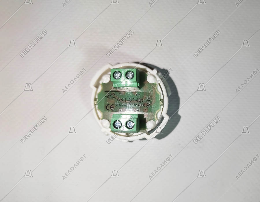 Кнопка вызова/приказа, тип АК1-01-Кр, 22 этаж, с кодом Брайля, красная подсветка