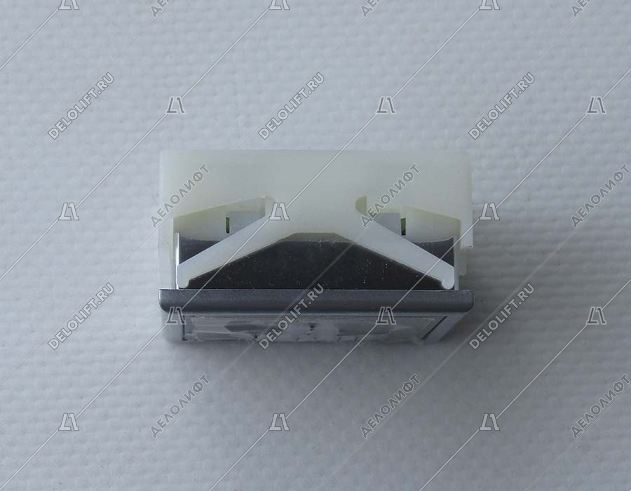 Кнопка приказа, KT40 STEP, 40x40, голубая подсветка, открытие, c Брайлем