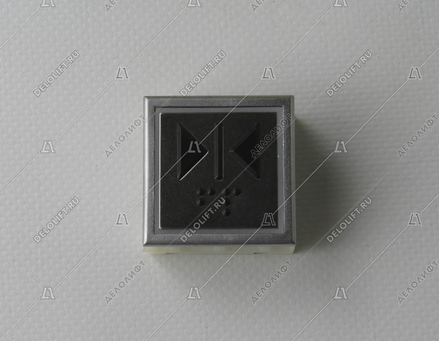 Кнопка вызова/приказа, тип KT40 STEP C, 40×40, закрытие дверей, красная подсветка, с Брайлем