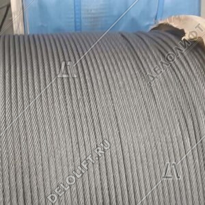 Канат/трос тяговый, d - 12 мм, EN 12385-5, DIN 3062, 8х19S-FC, FE-bk-1570(1370/1770)-sZ, 66,2кН, стальной (NCSSC)