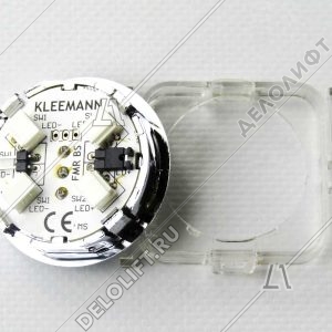 Кнопка приказа, круглая, "1" FMR BS, красная подсветка, с брайлем